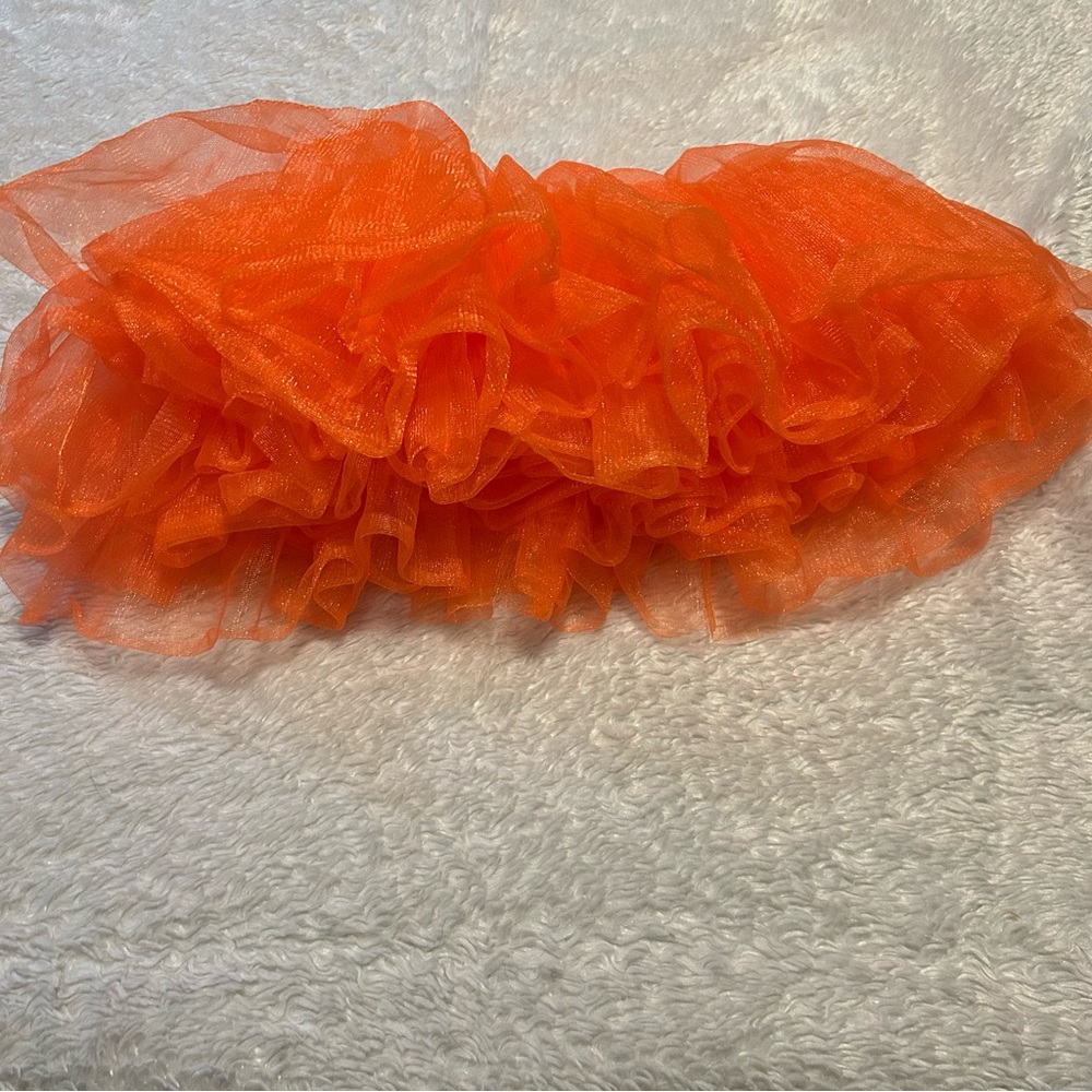 Bright Orange Tulle Skirt - Picture 4 of 5